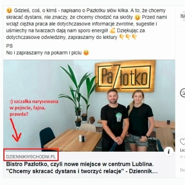 Dziennik Wschodni o Bistro Pazłotko