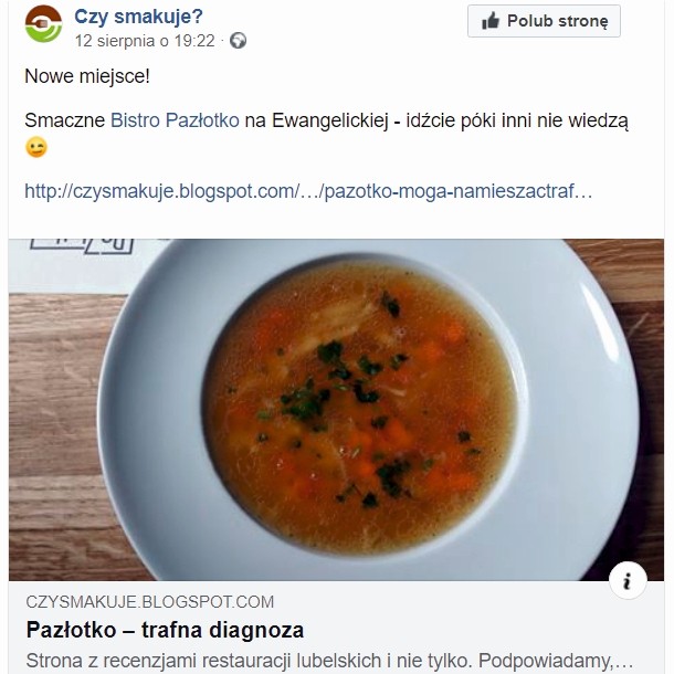 Czy Smakuje - blog - recenzja Bistro Pazłotko